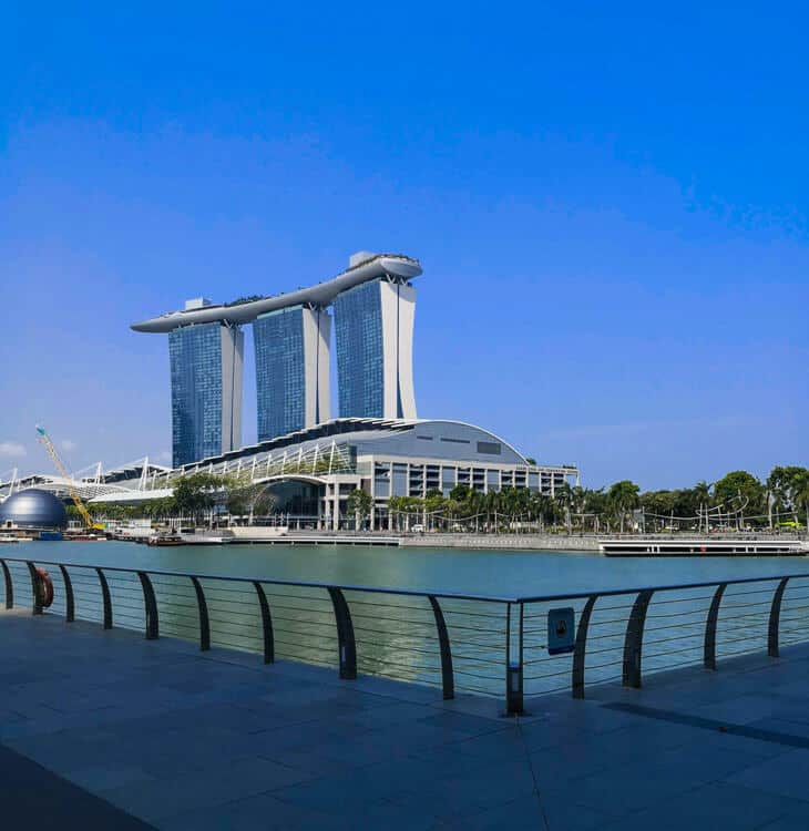 Day view of Marina bay hotel in Singapore
