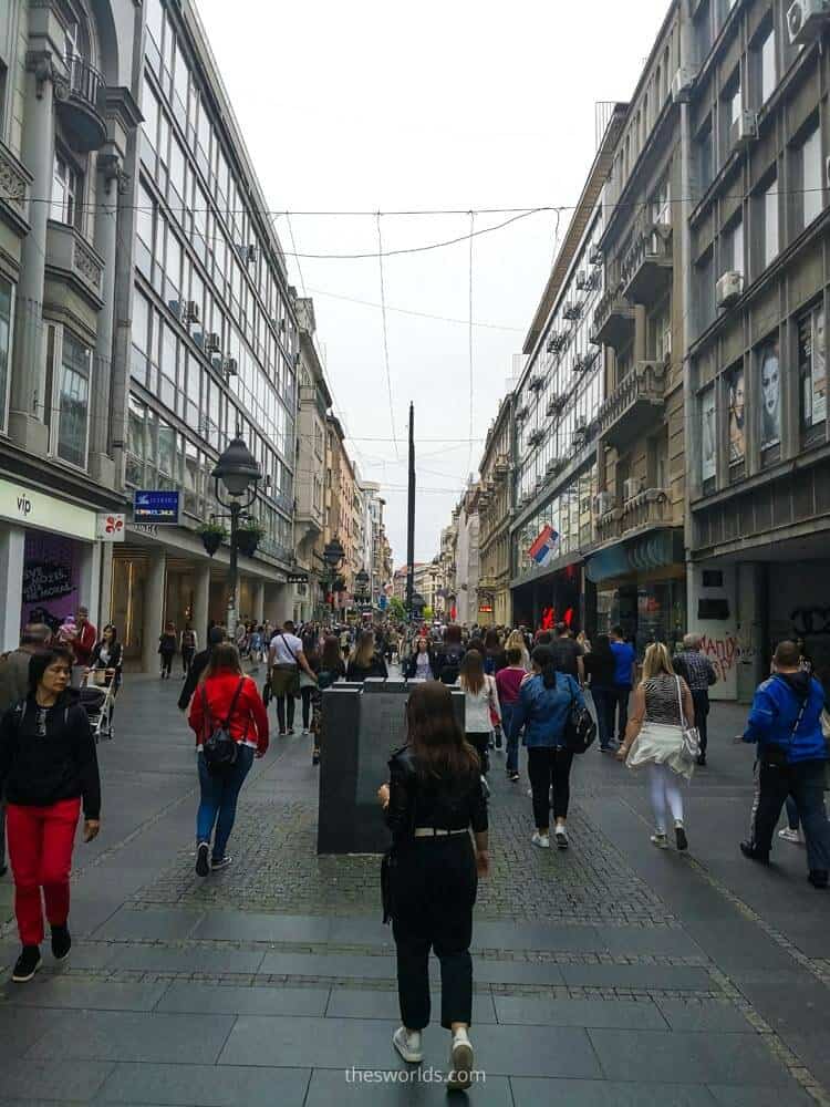 People walking at Belgrade city center