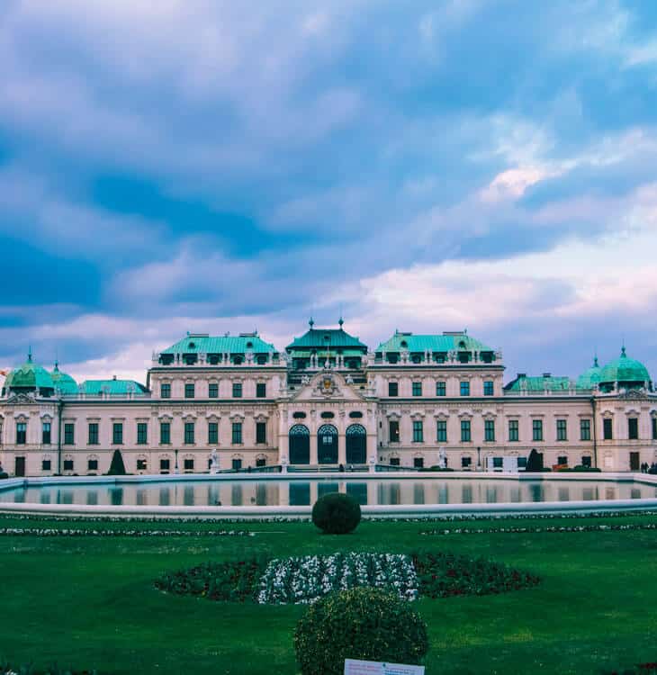 Entrance to Belvedere palace in Vienna