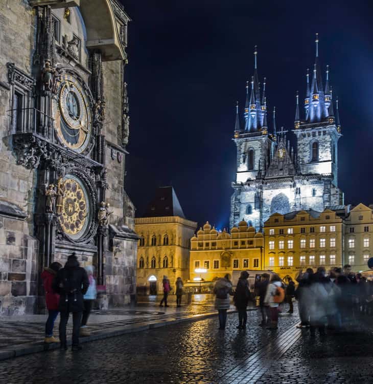 People in old town square in Prague