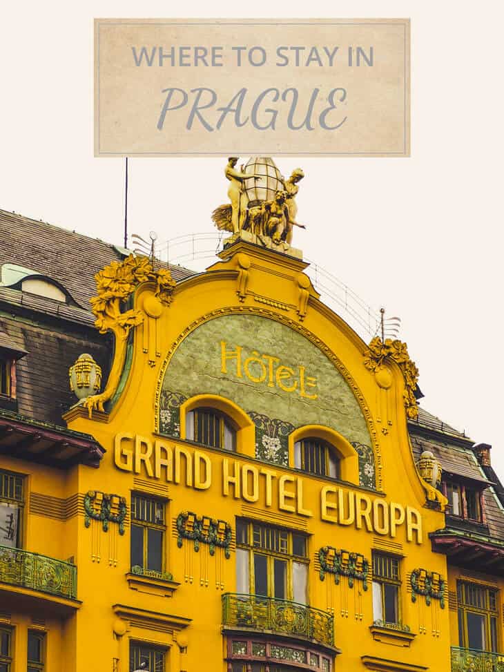 Front of Grand Hotel Europe in Prague
