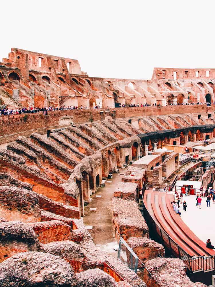 Inside view of colosseum in Rome