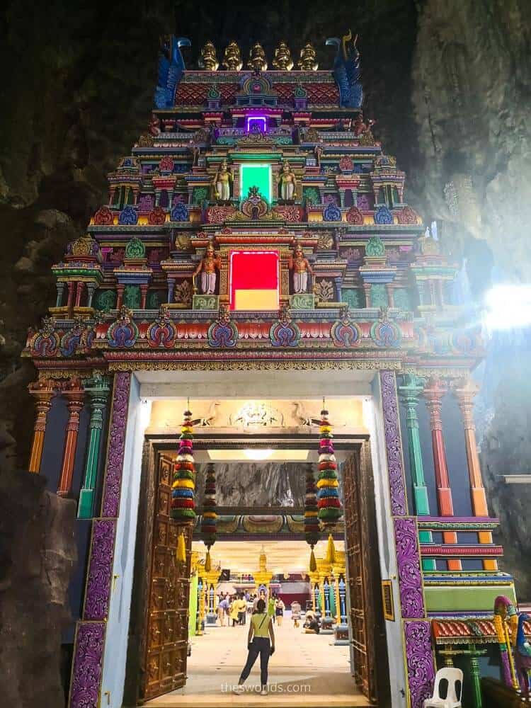 Hindi temple inside Batu caves in Kuala Lumpur