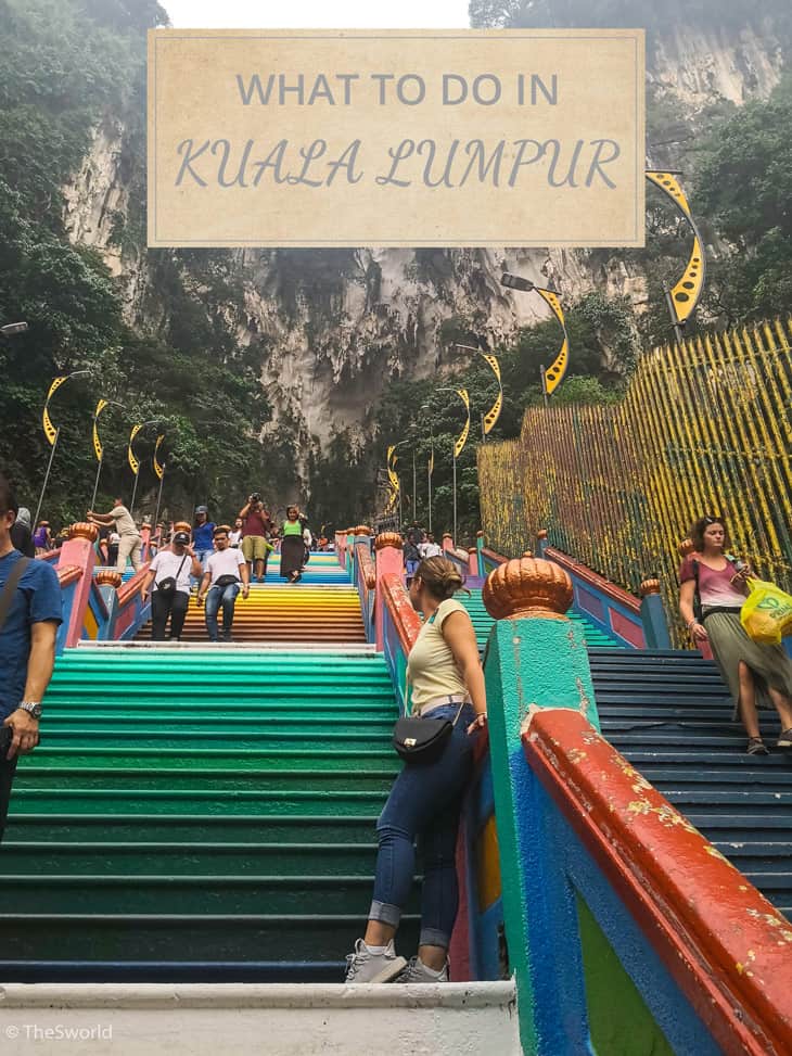 Girl standing at Batu caves stairs in Kuala Lumpur