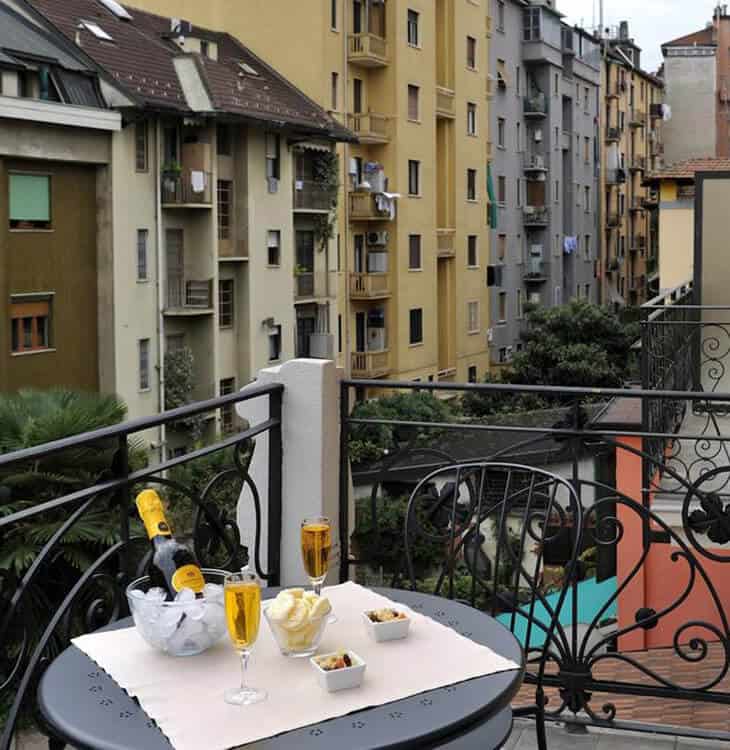 Hotel Biocity balcony in Milan