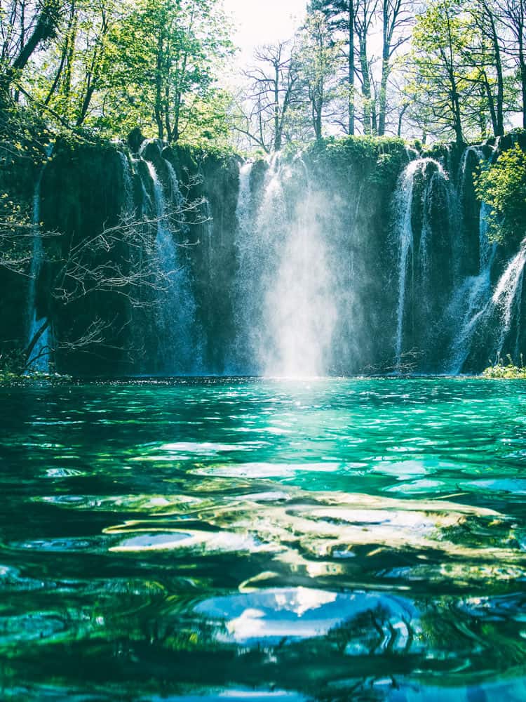 Waterfalls at Croatian lake
