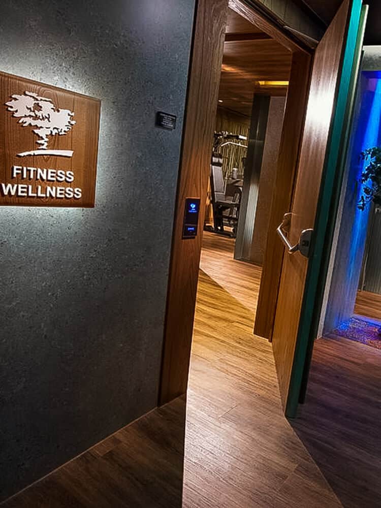 Wellness entrance at Hotel Cavour