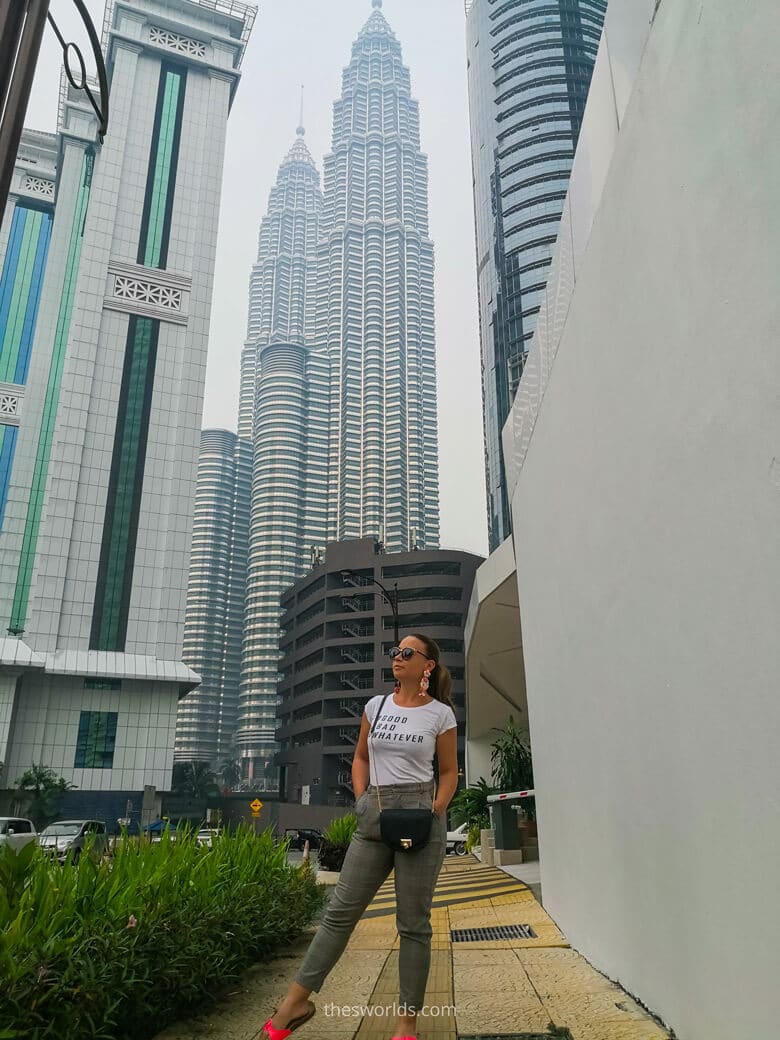 Girl posing at Kuala Lumpur city center