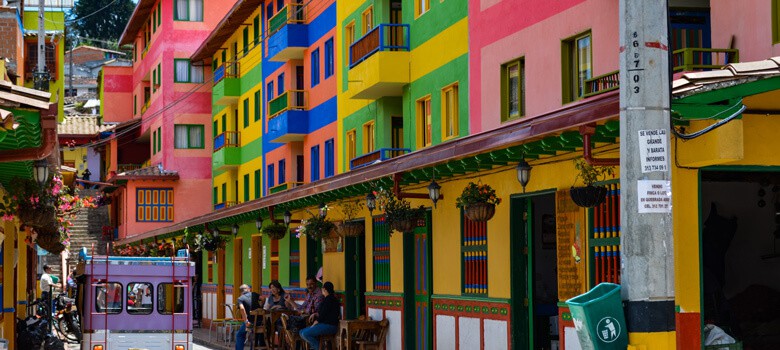Colorful houses in Colombia