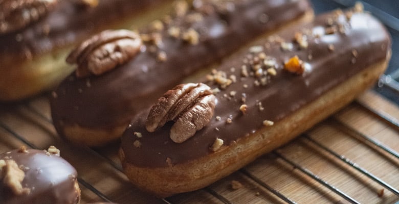 Chocolate covered eclair