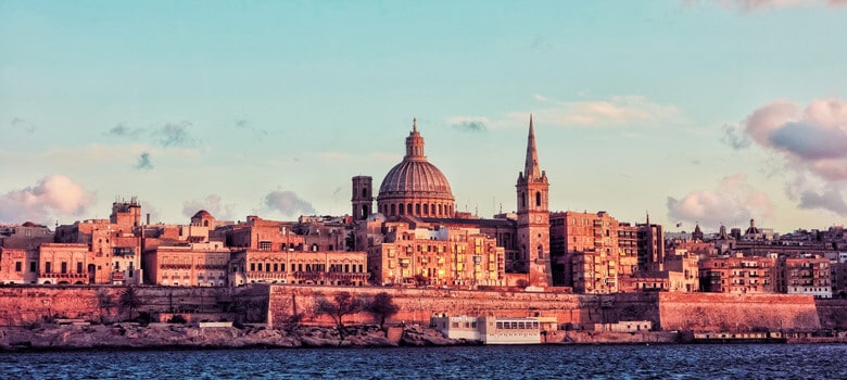River view of buildings in Malta