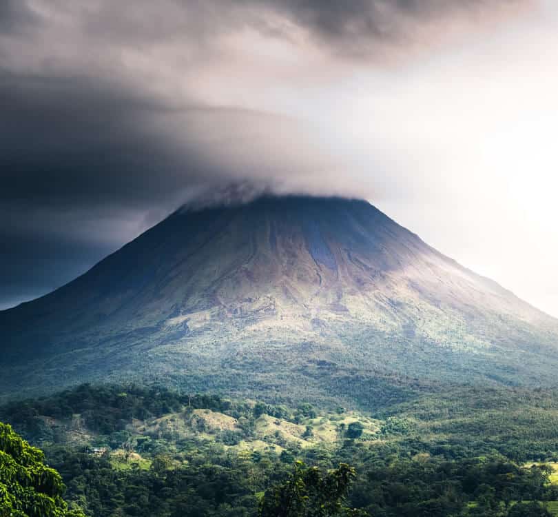 Volcano with forest in Costa Rica