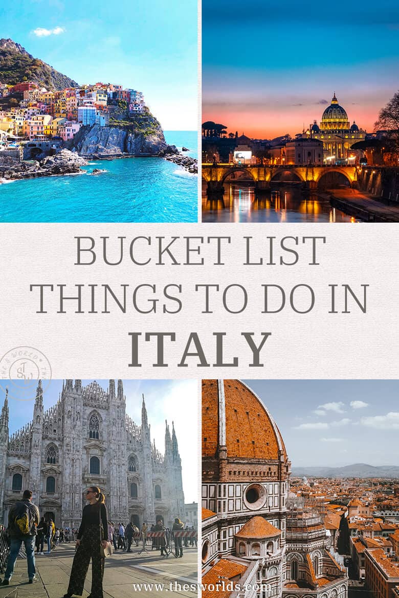 Bucket list things to do in Italy