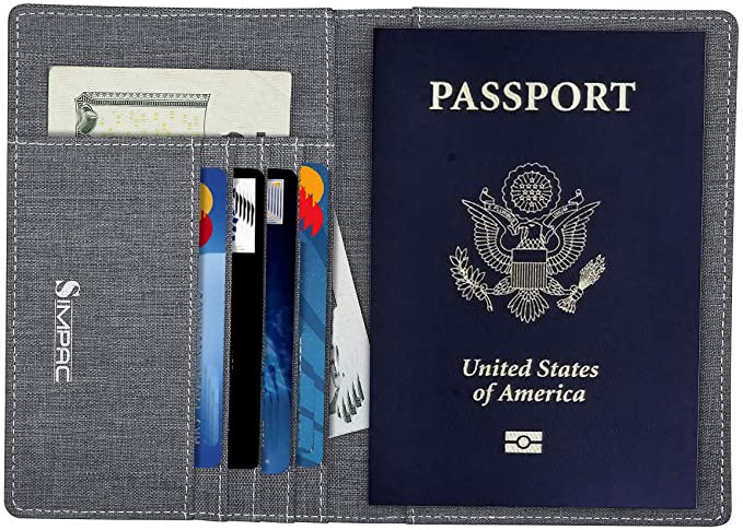 Grey Simpacx Fabric passport holder