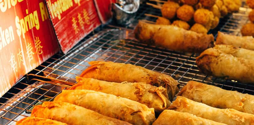 Spring rolls Vietnam street food