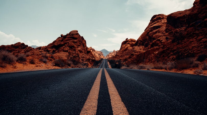 Road at Valley of Fire in Nevada