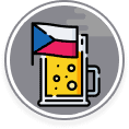 Beer and Czech Republic flag Illustration