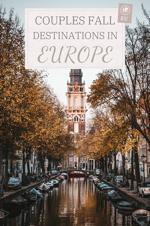 Couples fall destinations in Europe