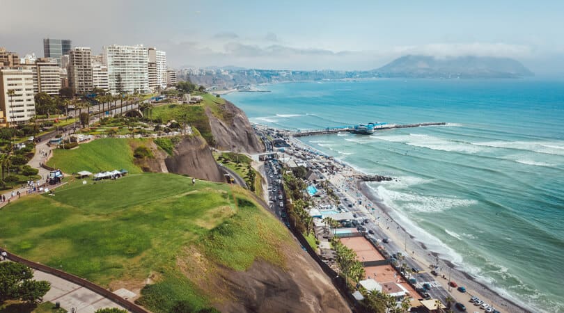 Coastline view of Lima