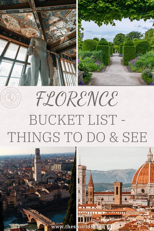 Florence Bucket list of Things to do and see