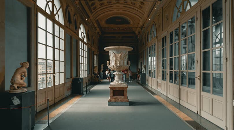 Statue in Uffizi Museum in Florence