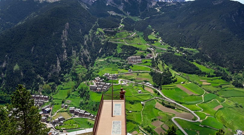 Aerial view of fields in Andorra