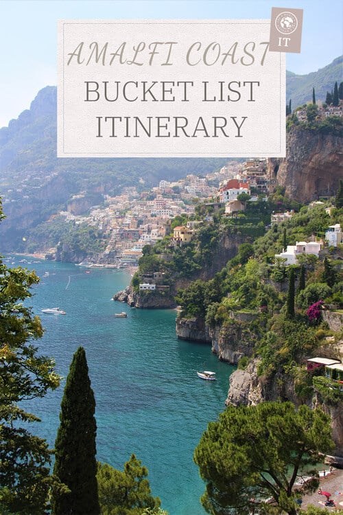 Amalfi Coast Bucket List itinerary