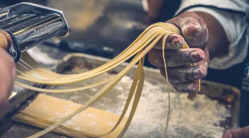 Person making pasta