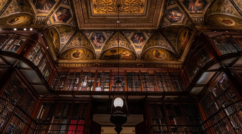 Inside of Morgan library in New York City