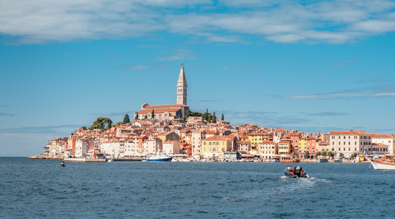 View of Rovinj from the sea